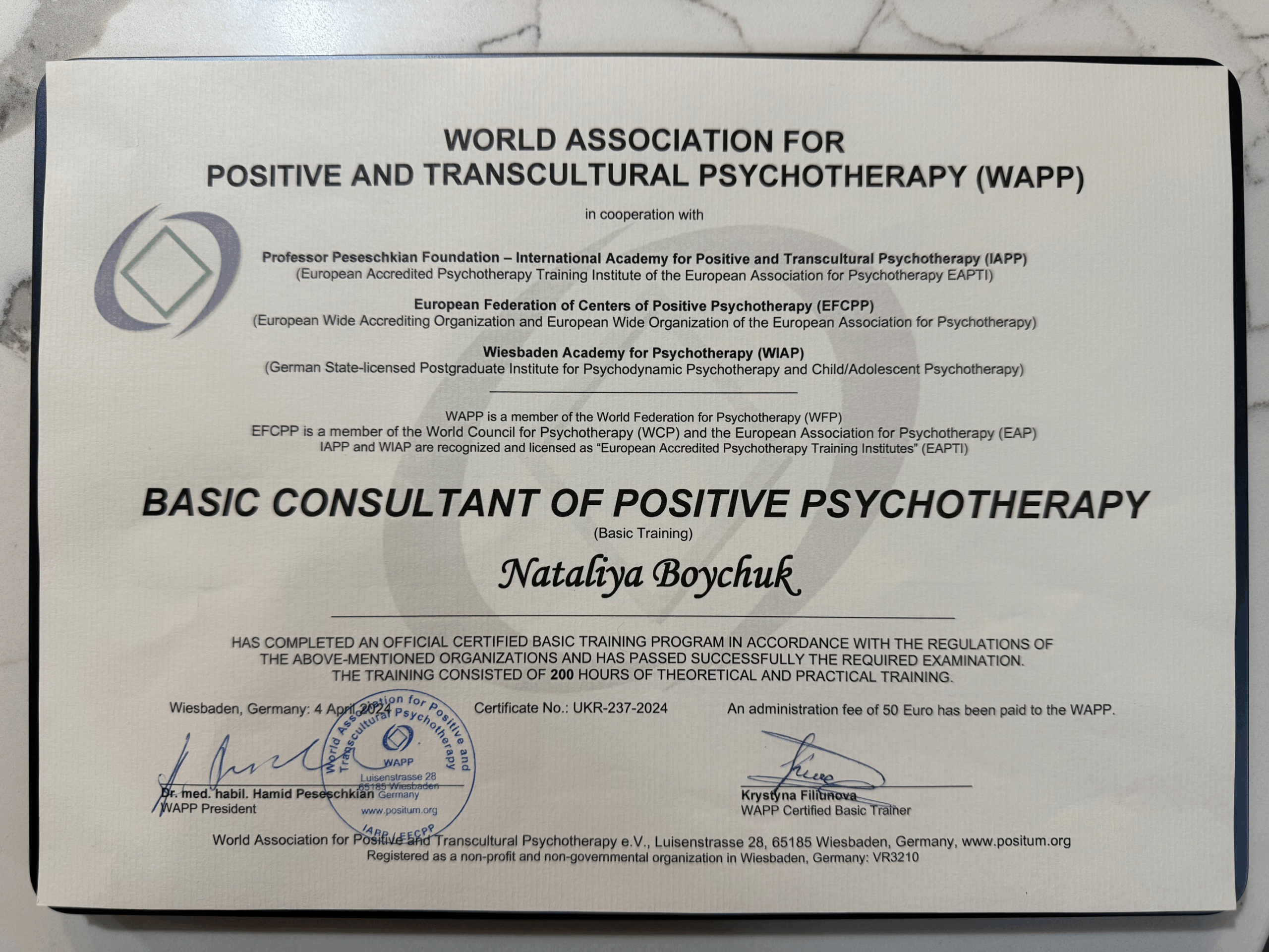 certificate